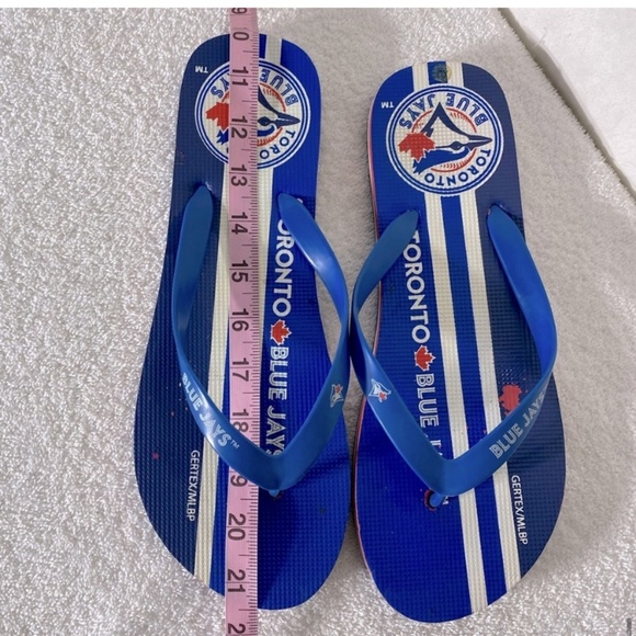 Gertex MLB Toronto Blue Jays Blue Red Thong Flip Flops 11.5 - Picture 12 of 14
